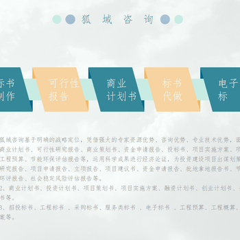 上海代写标书狐域标书全程指导