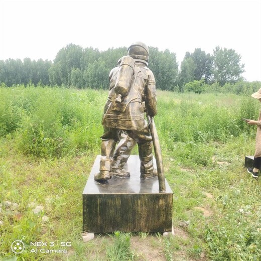 河北消防戰(zhàn)士雕塑消防主題雕塑制作廠家,消防人物雕塑