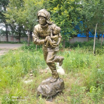 鑄銅消防員雕塑消防主題雕塑加工廠家