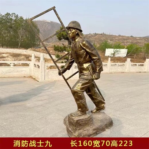 曲阳仿铜消防员雕塑消防主题雕塑制作流程