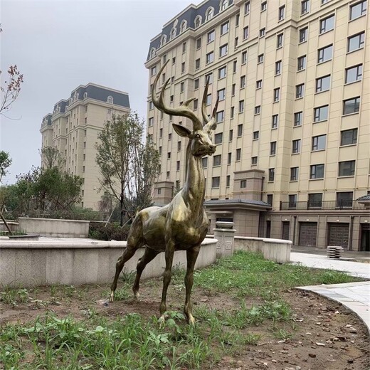 韵特雕塑抽象鹿雕塑,玻璃钢鹿雕塑定制