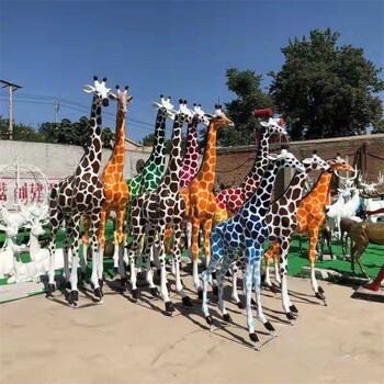 韻特雕塑彩繪鹿雕塑,曲陽玻璃鋼仿銅鹿雕塑報價及圖片