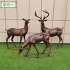 玻璃鋼仿銅鹿雕塑廠家,彩繪鹿雕塑
