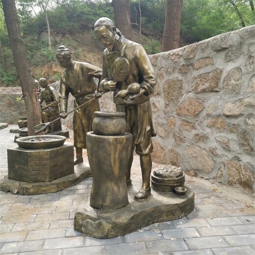 韻特雕塑制藥人物雕塑,曲陽鑄銅中醫文化主題雕塑廠家