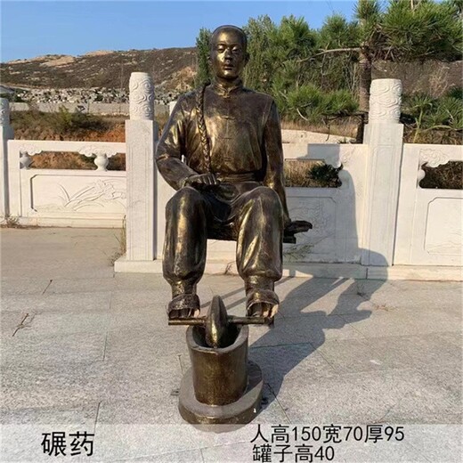 韻特雕塑中醫(yī)人物雕塑,河北玻璃鋼仿銅中醫(yī)文化主題雕塑廠家