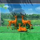 抽象鹿雕塑圖