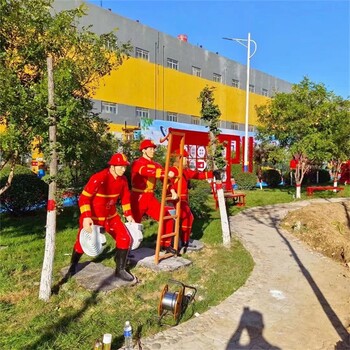 韻特雕塑消防人物雕塑,曲陽消防員雕塑定制消防主題雕塑加工廠家