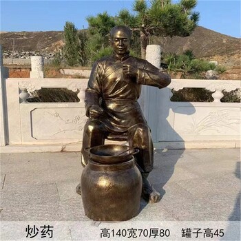 保定玻璃钢仿铜中医文化主题雕塑设计