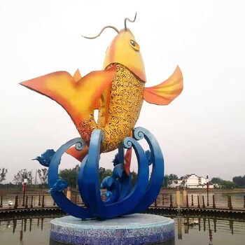 北京水池不銹鋼鯉魚雕塑廠家,不銹鋼鏤空鯉魚雕塑