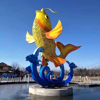 不銹鋼鯉魚雕塑制作廠家