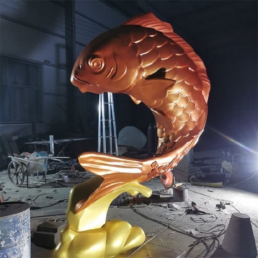 不锈钢镂空鲤鱼雕塑价格