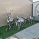 青海广场不锈钢鹿雕塑图