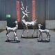 黑龙江不锈钢鹿雕塑图