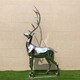新疆公园不锈钢鹿雕塑图