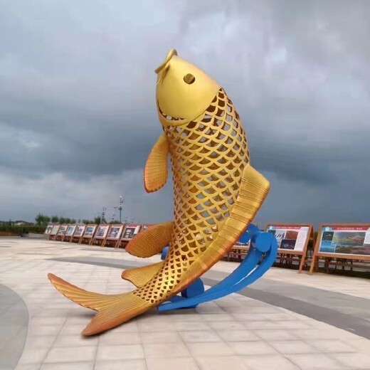 辽宁水池不锈钢鲤鱼雕塑制作厂家,不锈钢镂空鲤鱼雕塑