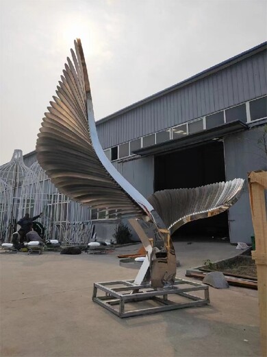 黑龙江不锈钢抽象翅膀雕塑定制厂家