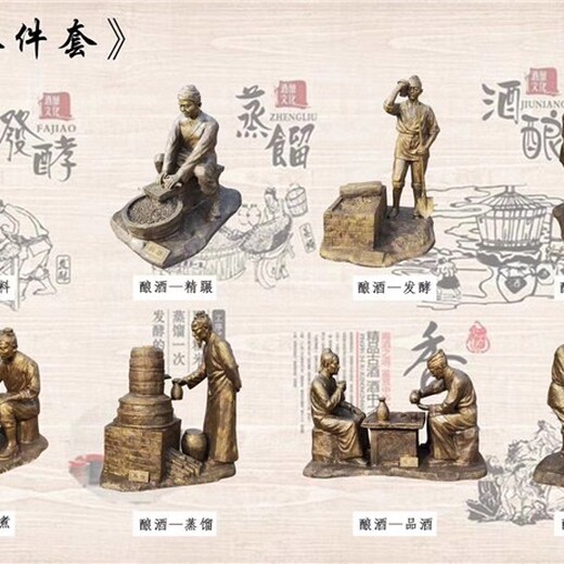 廣場(chǎng)釀酒人物雕塑公司
