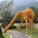 唐韵园林不锈钢几何长颈鹿雕塑,河北公园不锈钢切面长颈鹿雕塑加工