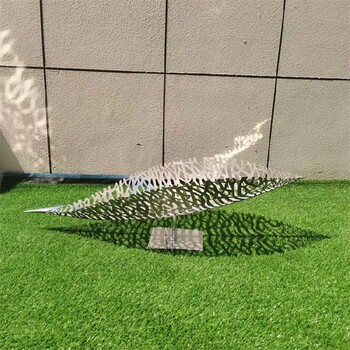 大型不銹鋼鏤空葉子雕塑制作