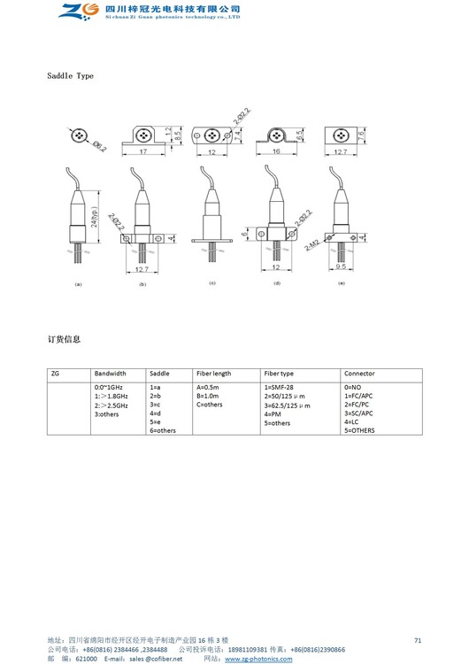 小型化宽带 InGaAs 光电探测器