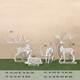 唐韻園林鋼絲焊接鹿雕塑,廣東售樓處不銹鋼絲編織鏤空鹿雕塑施工廠家圖