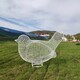 不锈钢镂空小鸟雕塑图