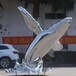 唐韵钢丝编织镂空鲸鱼雕塑,内蒙古房地产不锈钢镂空鲸鱼雕塑生产厂家