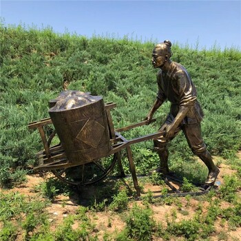唐韻農(nóng)耕主題雕塑,青海農(nóng)耕人物雕塑定制