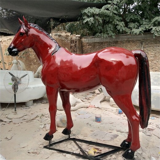 曲阳抽象玻璃钢马雕塑生产厂家,骏马雕塑