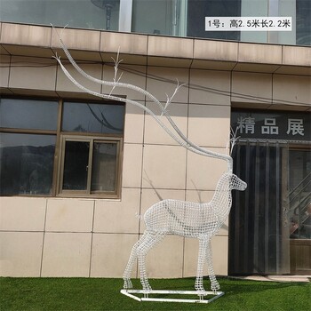 曲阳县镂空不锈钢鹿雕塑公司