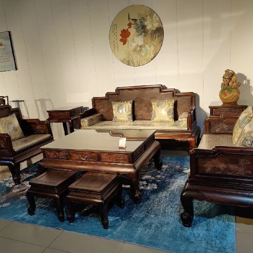 王义红木缅甸花梨沙发,销售红木家具安全可靠