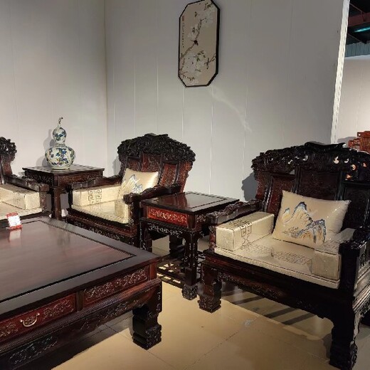 中式红木家具雕花繁美红木家具品质