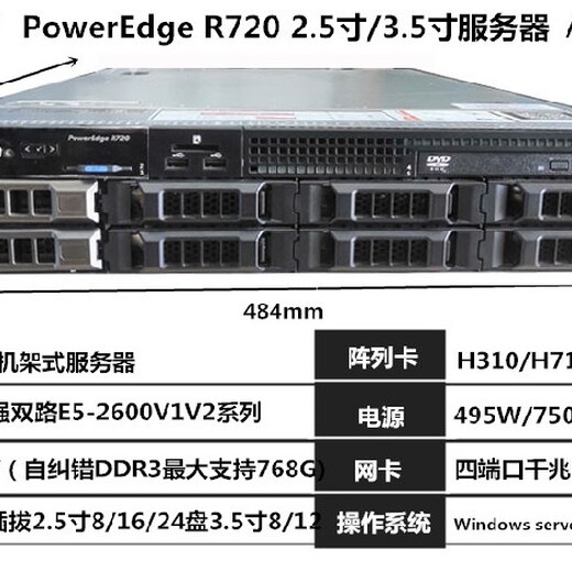 上海长宁回收戴尔R710R810R910服务器价格表