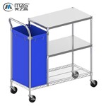 批發(fā)手推工具車多功能清潔服務(wù)車酒店客房清潔不銹鋼收納車