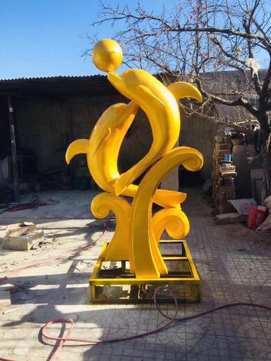 淮安不锈钢海豚雕塑生产厂家