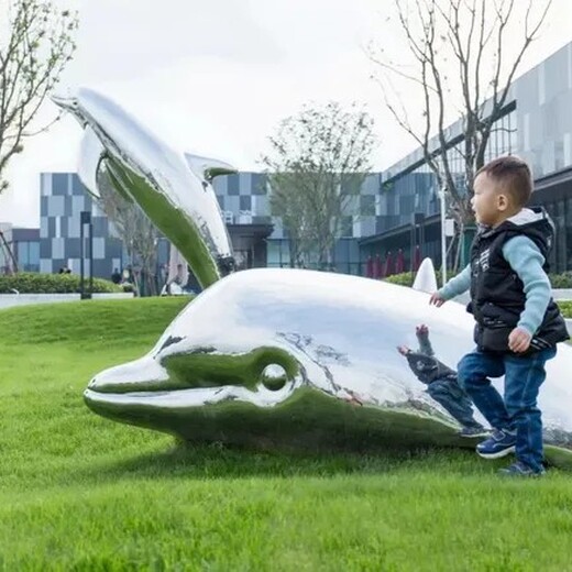 济南不锈钢海豚雕塑厂家