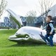潍坊不锈钢海豚雕塑生产厂家图