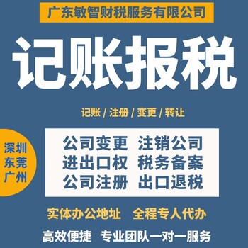 深圳盐田财税办理服务注册公司代理记账资质申报代办,公司工商执照代办