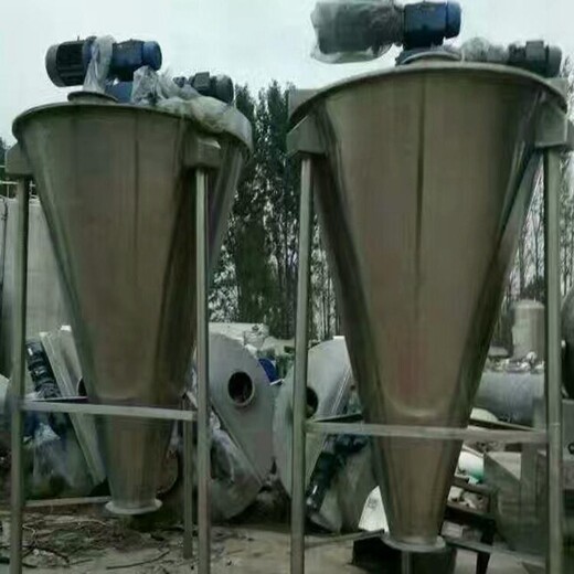 鄂州回收单螺旋锥形混合机