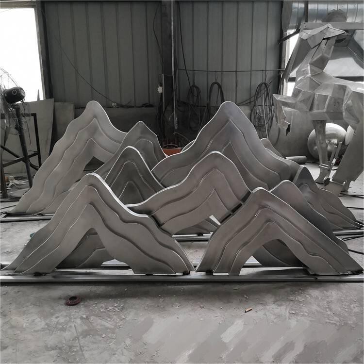 不锈钢管假山雕塑,不锈钢假山景观雕塑