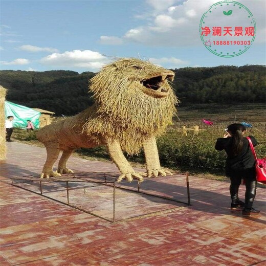 高唐县网红景观雕塑花海稻草工艺品图片