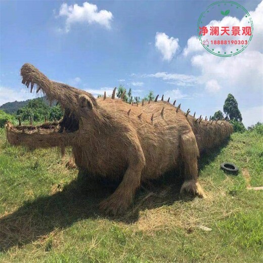 嘉禾县网红景观雕塑花海稻草工艺品图片