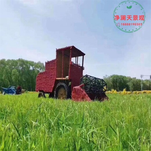 滑县丰收节稻草工艺品,制作厂家净澜天景观