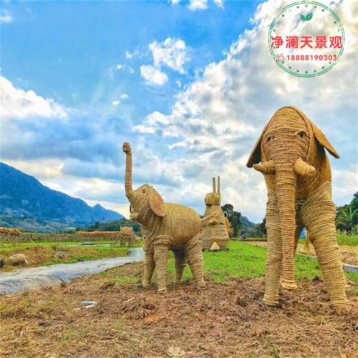 科尔沁区网红景观雕塑花海稻草工艺品图片