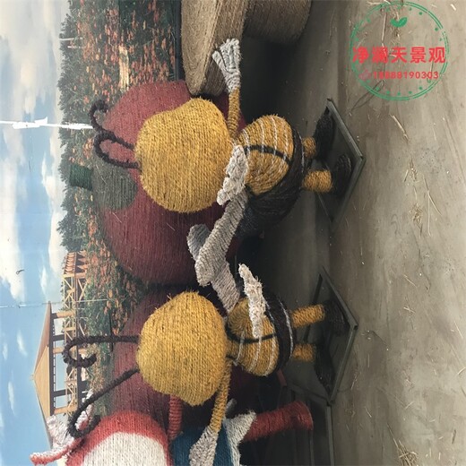 夏县网红景观雕塑花海稻草工艺品图片