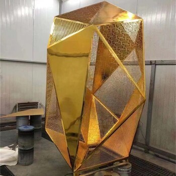 不銹鋼鏡面石頭雕塑報價