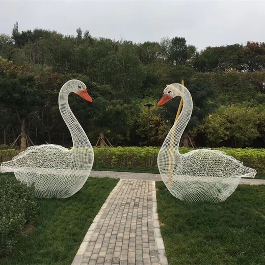鏤空天鵝雕塑定制