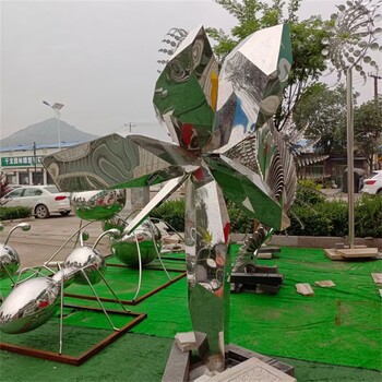 不銹鋼塊面石頭雕塑加工定制
