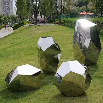 創(chuàng)意不銹鋼石頭雕塑定制公司