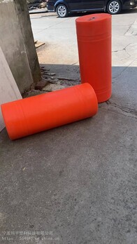 翔宇圆柱形橘红色塑料拦污浮筒水库垃圾拦截浮排